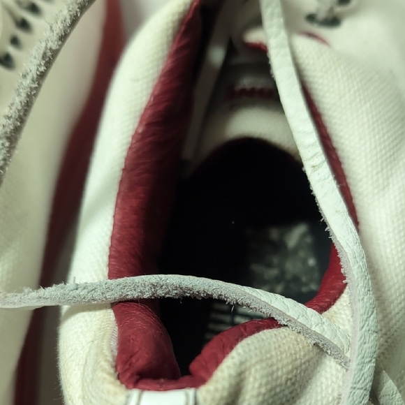 Sully Wong White and Red Canvas Sneakers - Picture 10 of 10